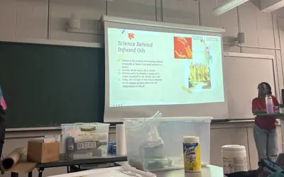 Science lesson on whiteboard