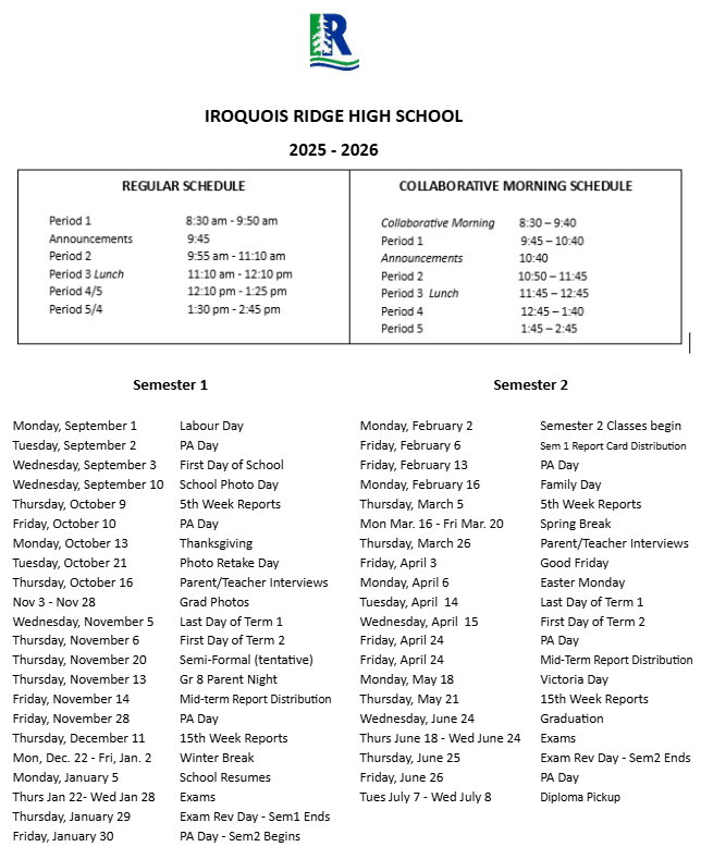 Iroquois Ridge High School | Halton District School Board
