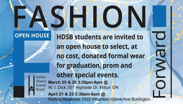 Fashion Forward Formal Wear Open House Ad